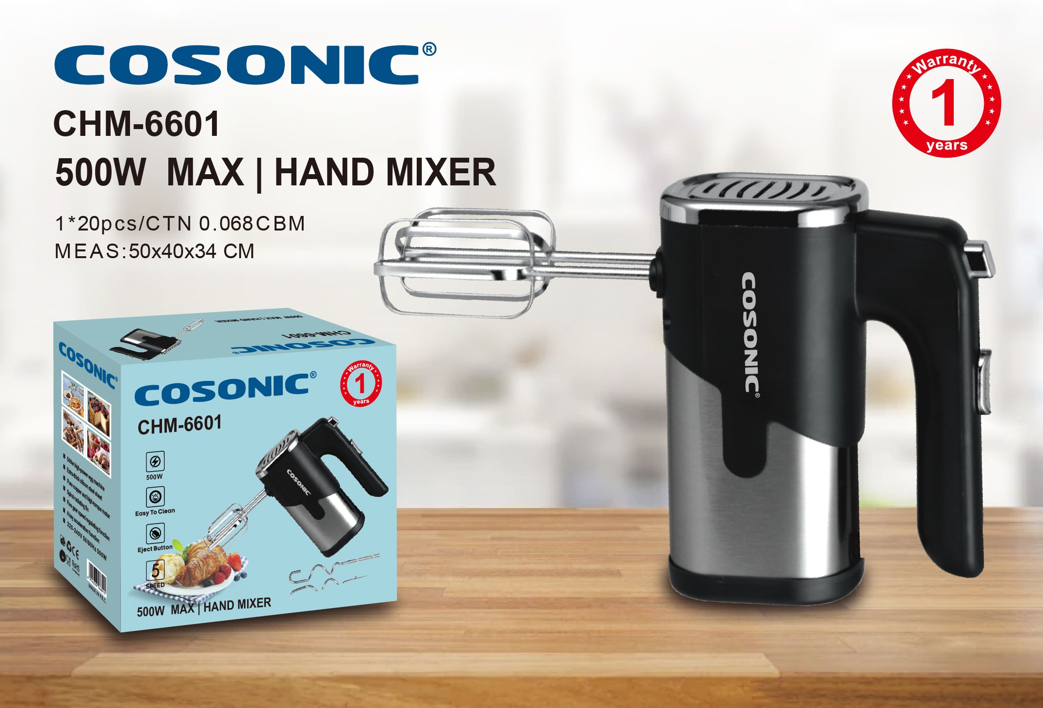Hand Mixer CHM-6601 product presentation