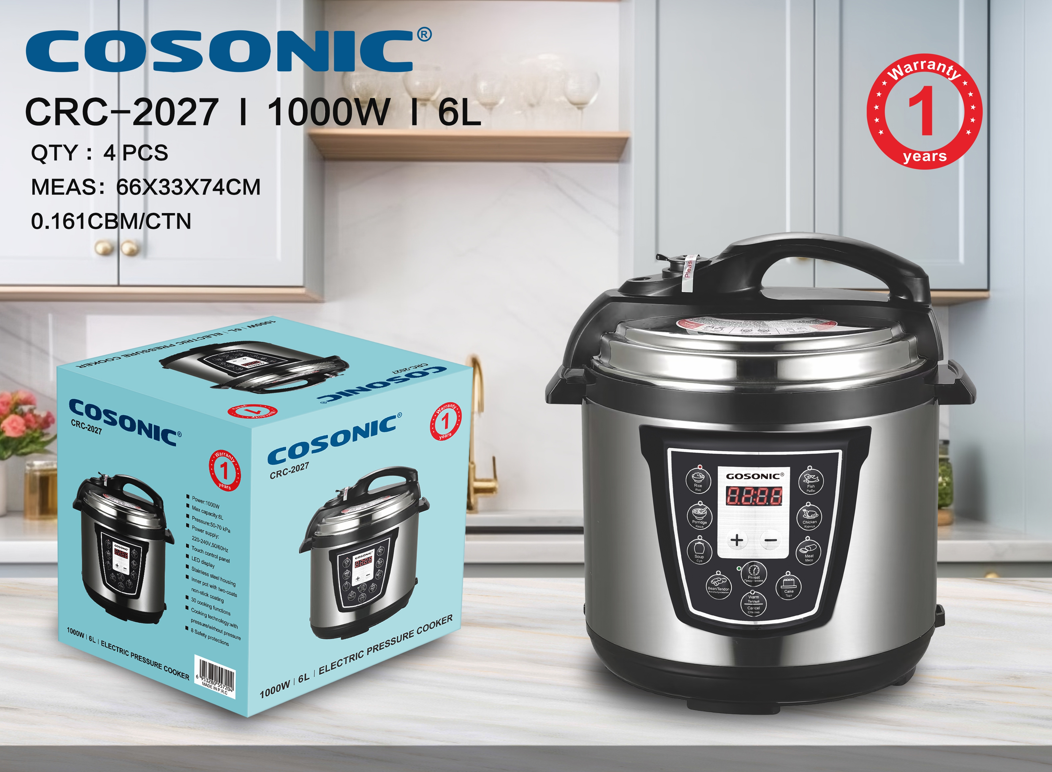 Electric Pressure Cooker CRC-2027 product presentation