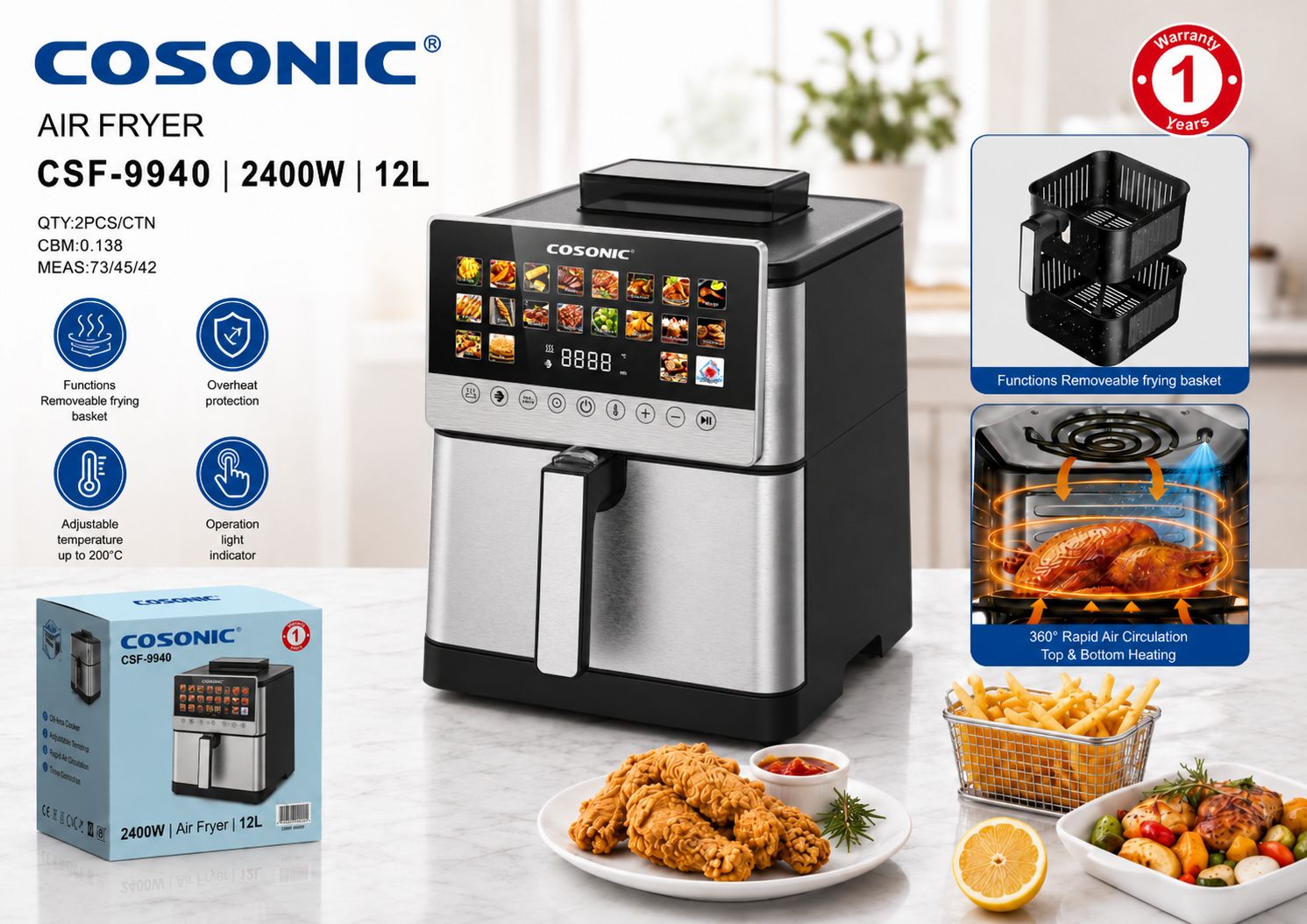 Air Fryer CSF-9940 product presentation