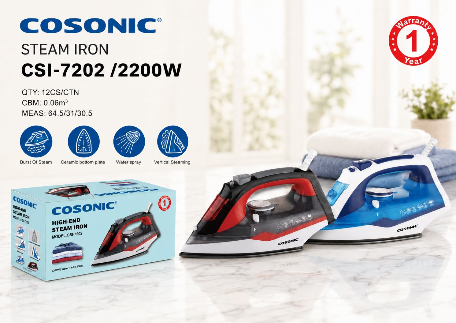 Steam Iron CSI-7202 product presentation