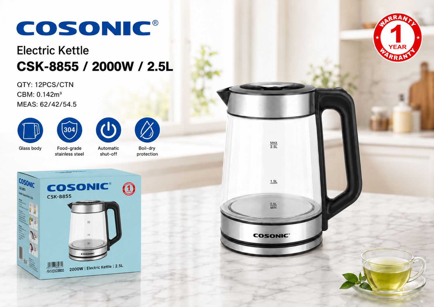 COSONIC 电热水壶 CSK-8855广告单