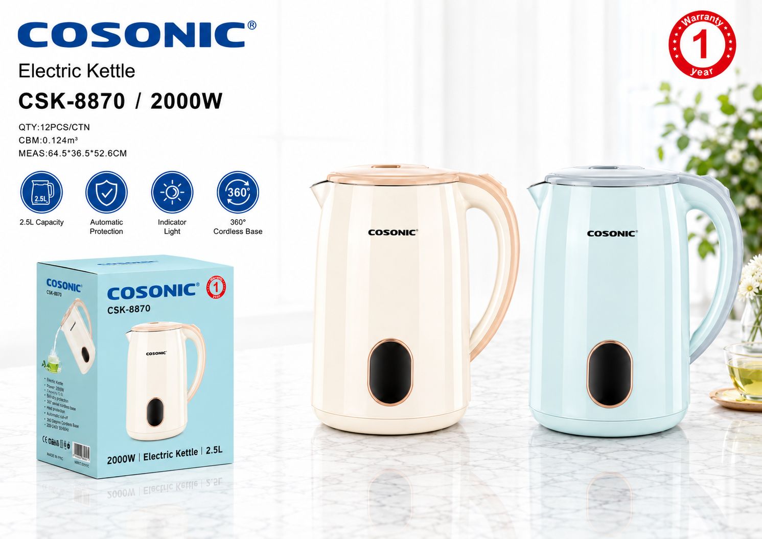 Electric Kettle CSK-8870 product presentation