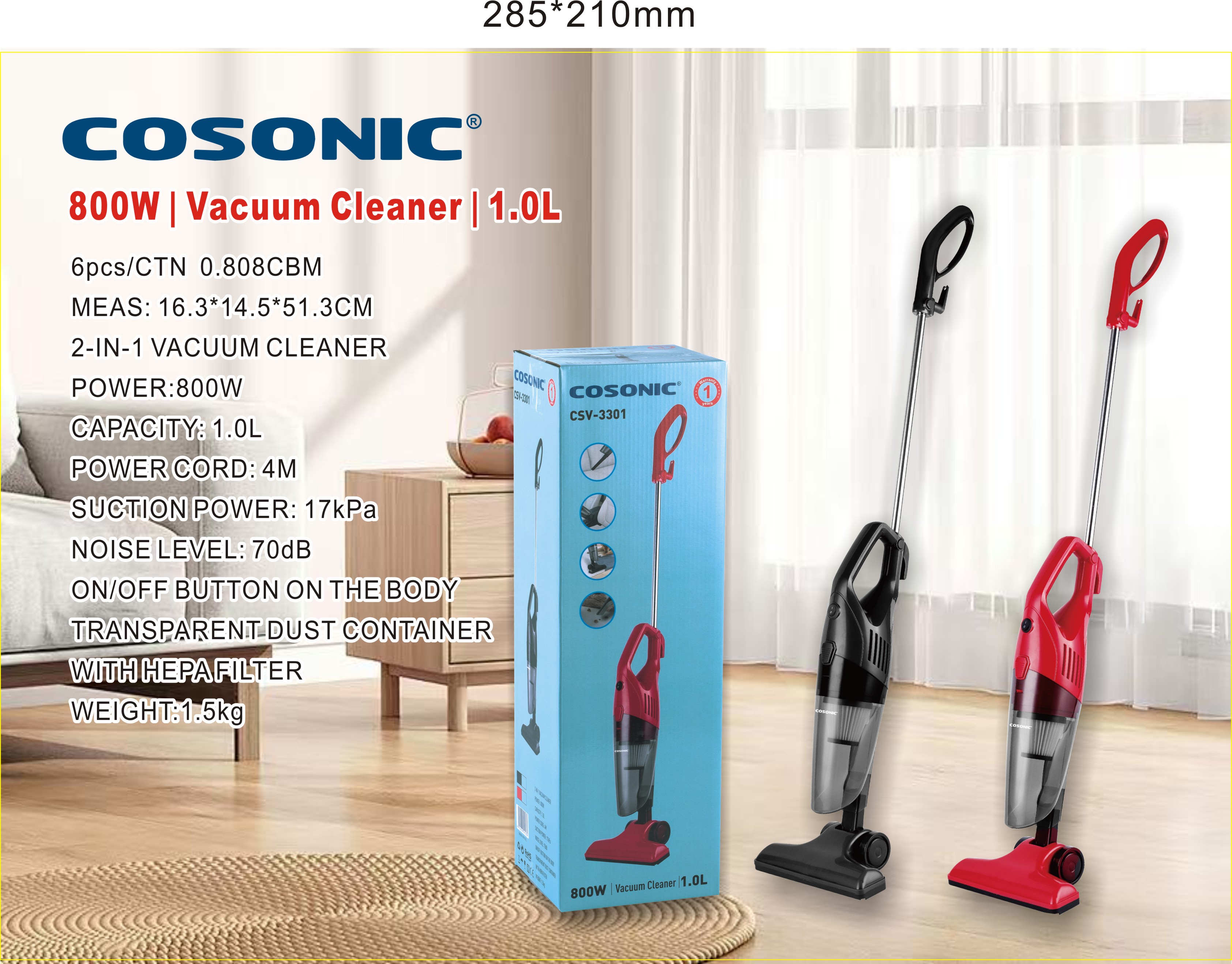 Stick Vacuum Cleaner CSV-3301 product presentation