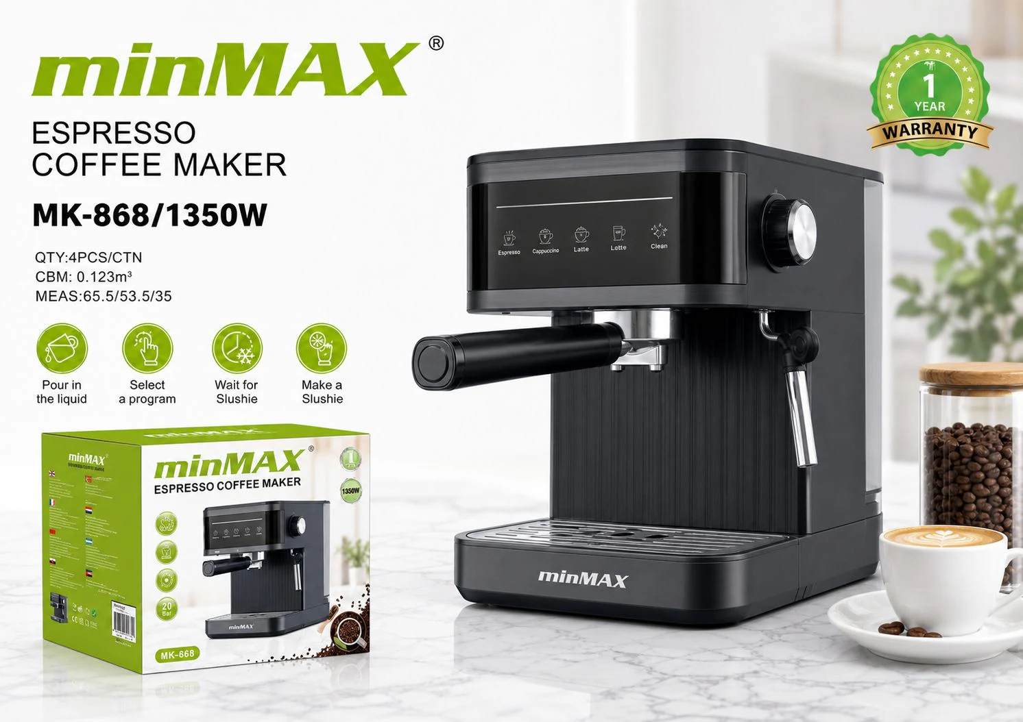 Espresso Qəhvə Maşını MMC-868 məhsul təqdimatı