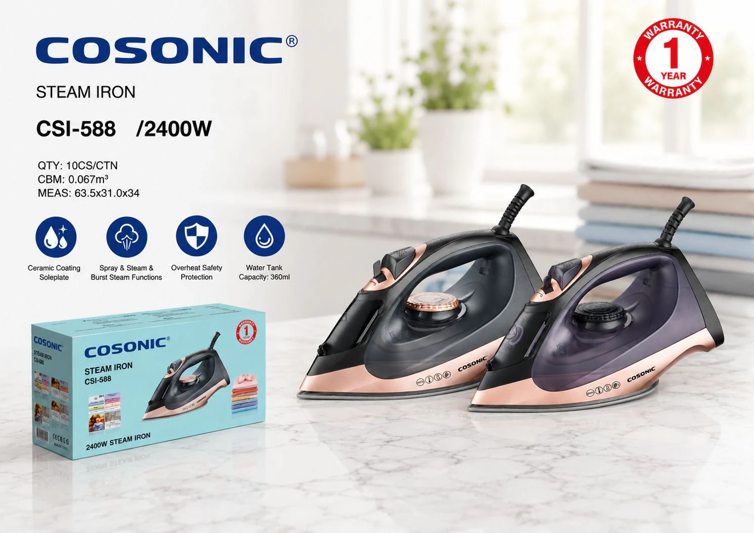 Steam Iron CSI-588 product presentation