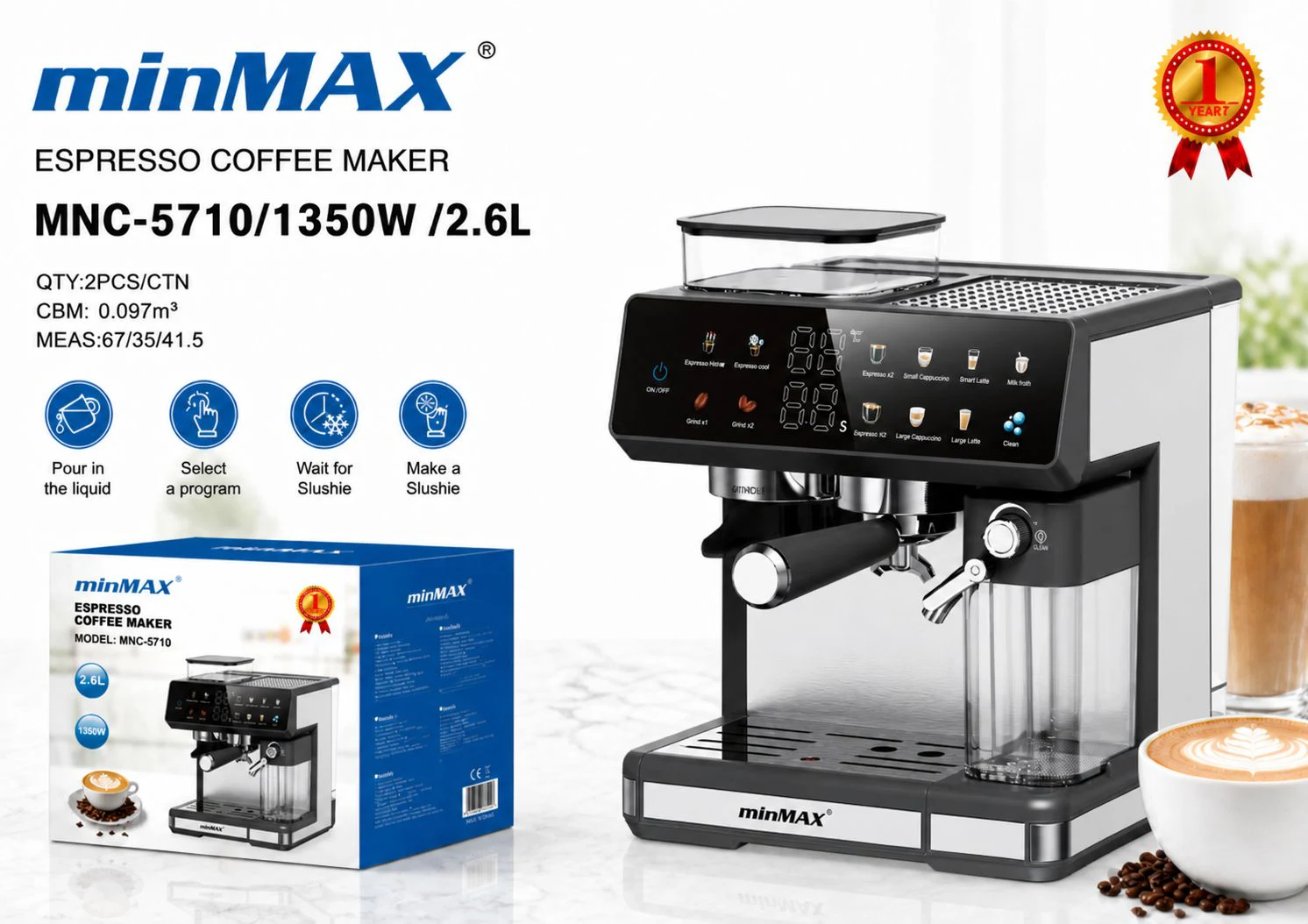 Machine à café expresso MNC-5710 présentation du produit