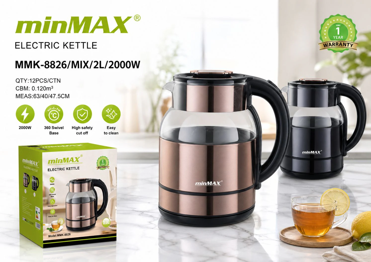 Presentazione del prodotto Bollitore elettrico MMK-8826