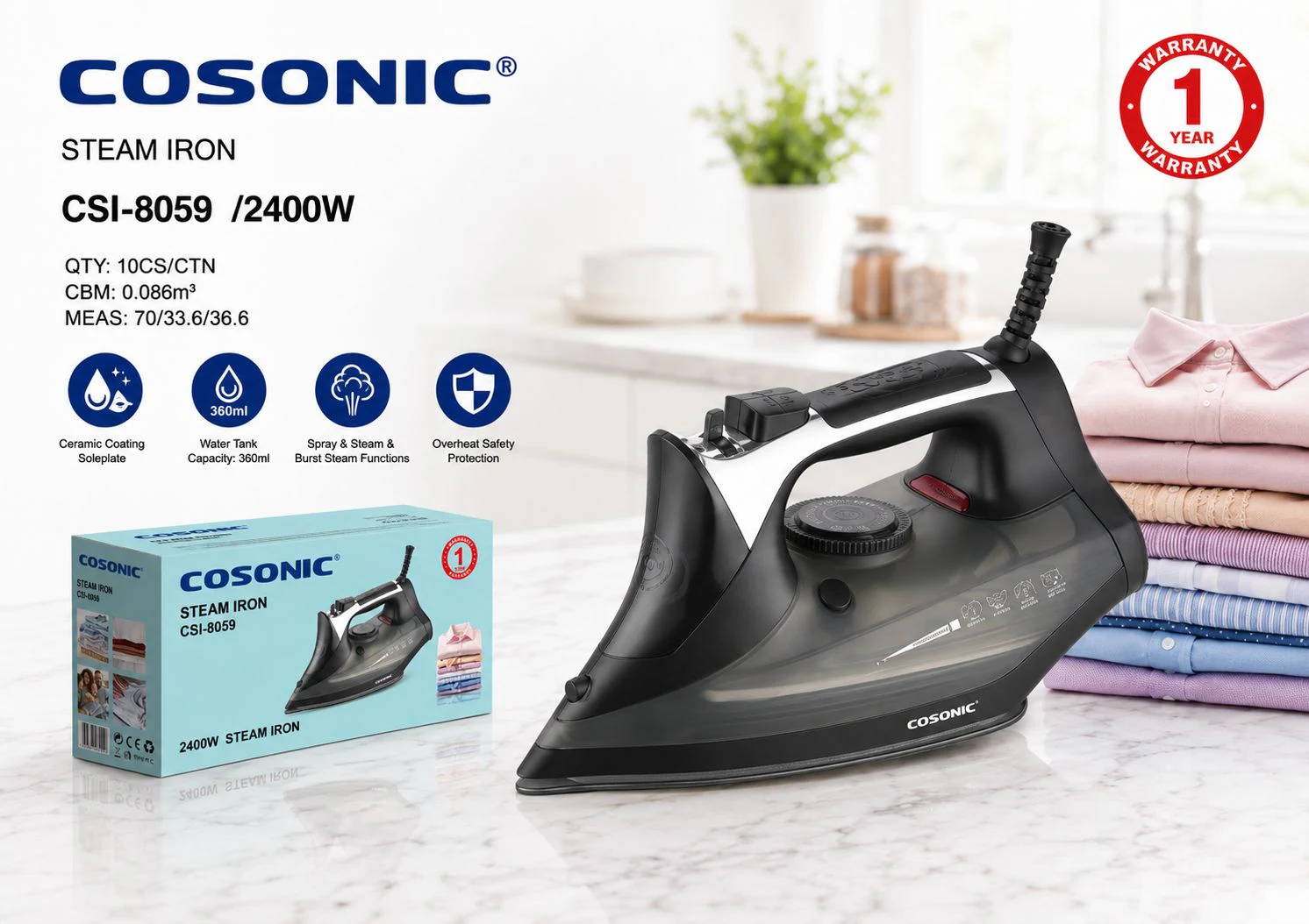 Steam Iron CSI-8059 product presentation