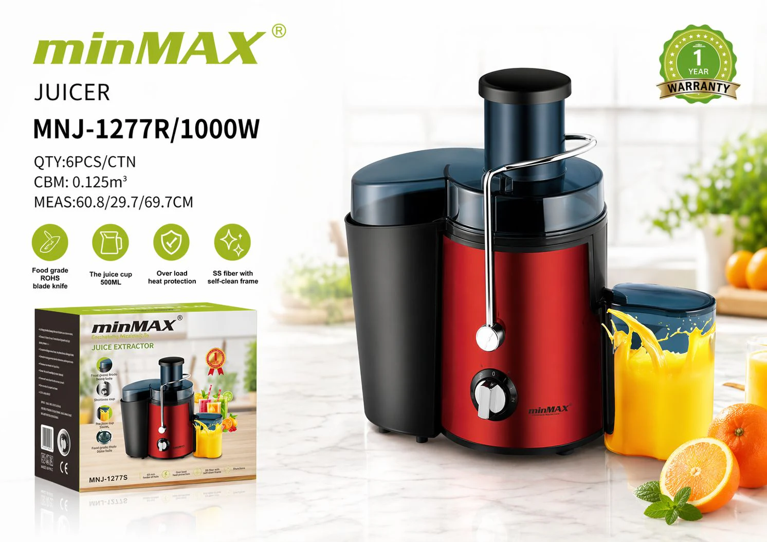 Presentazione del prodotto Spremiagrumi MNJ-1277R