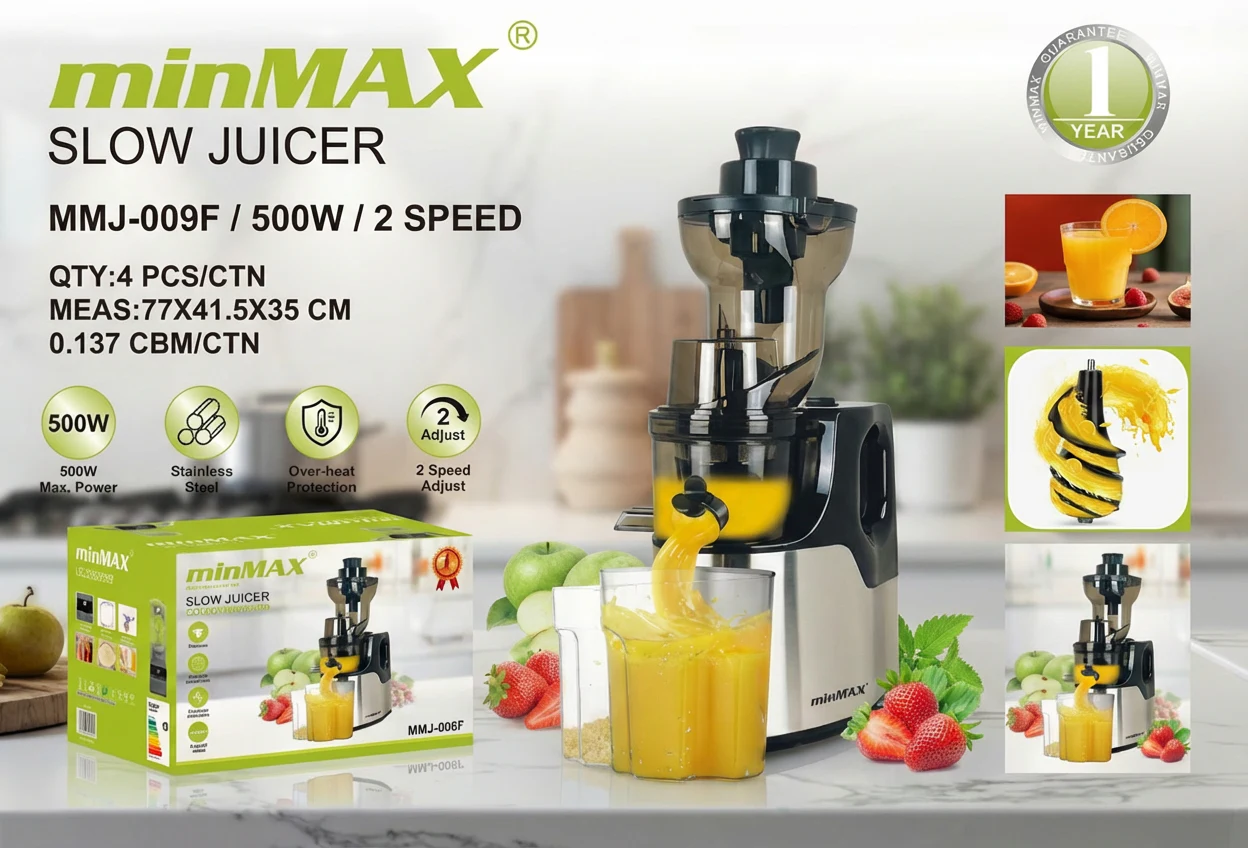 Slow Juicer MMJ-009F product presentation