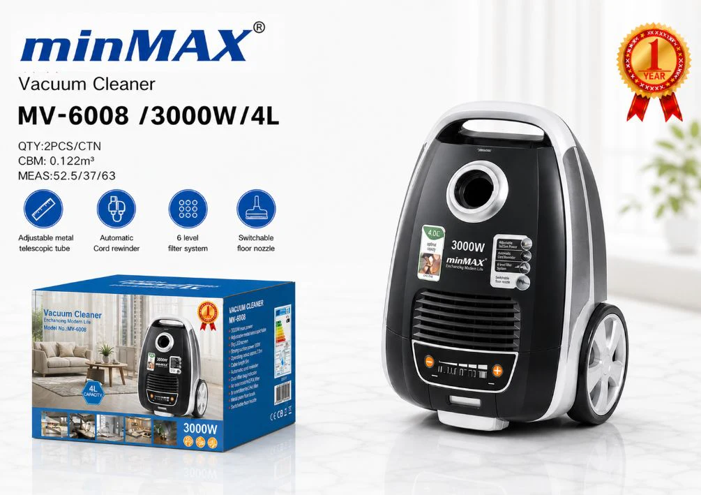 جاروبرقی قوطی MV-6008 ارائه محصول