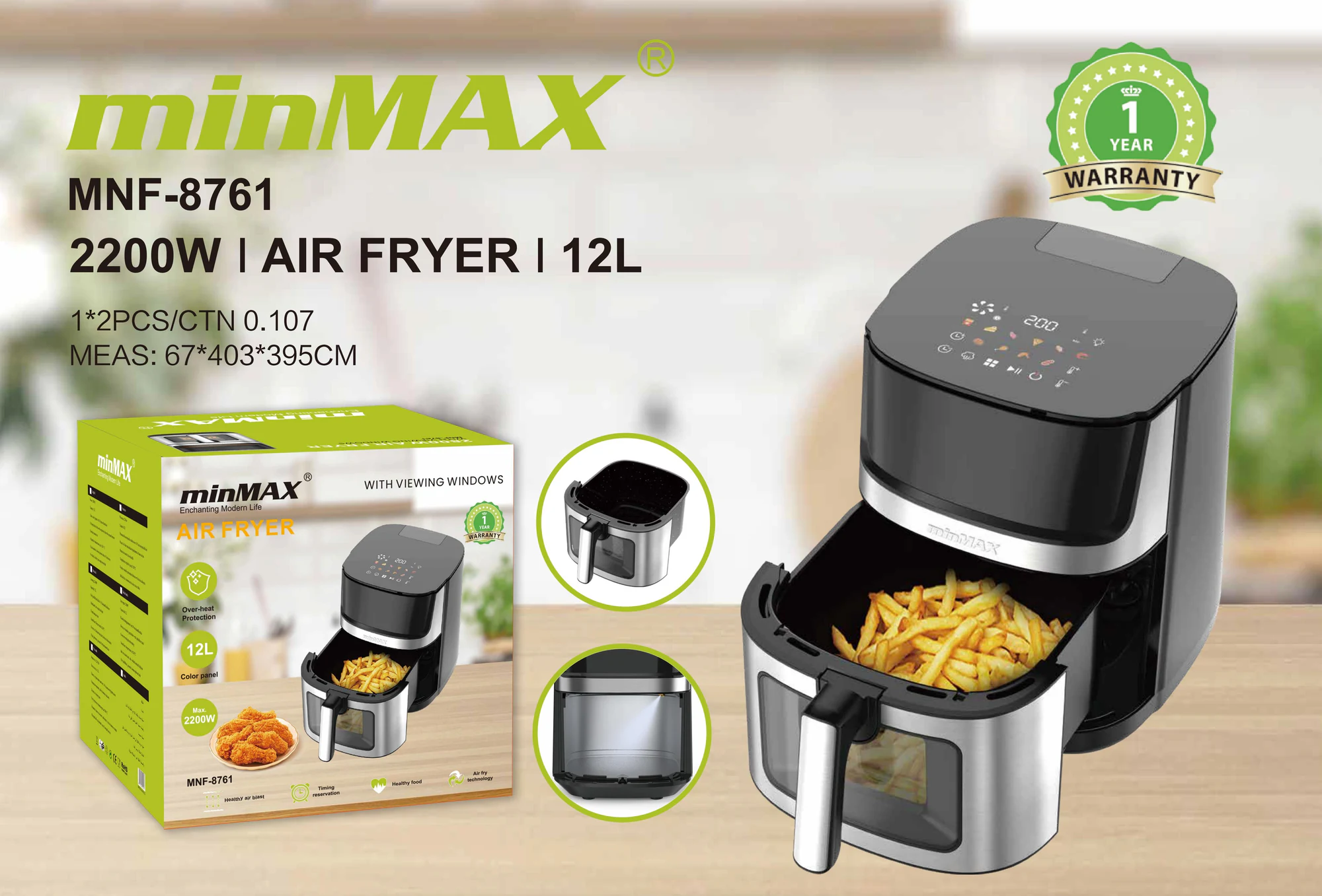 Friteuse à air MNF-8761 présentation du produit