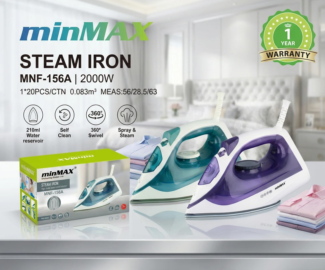 Steam Iron MNF-156A product presentation