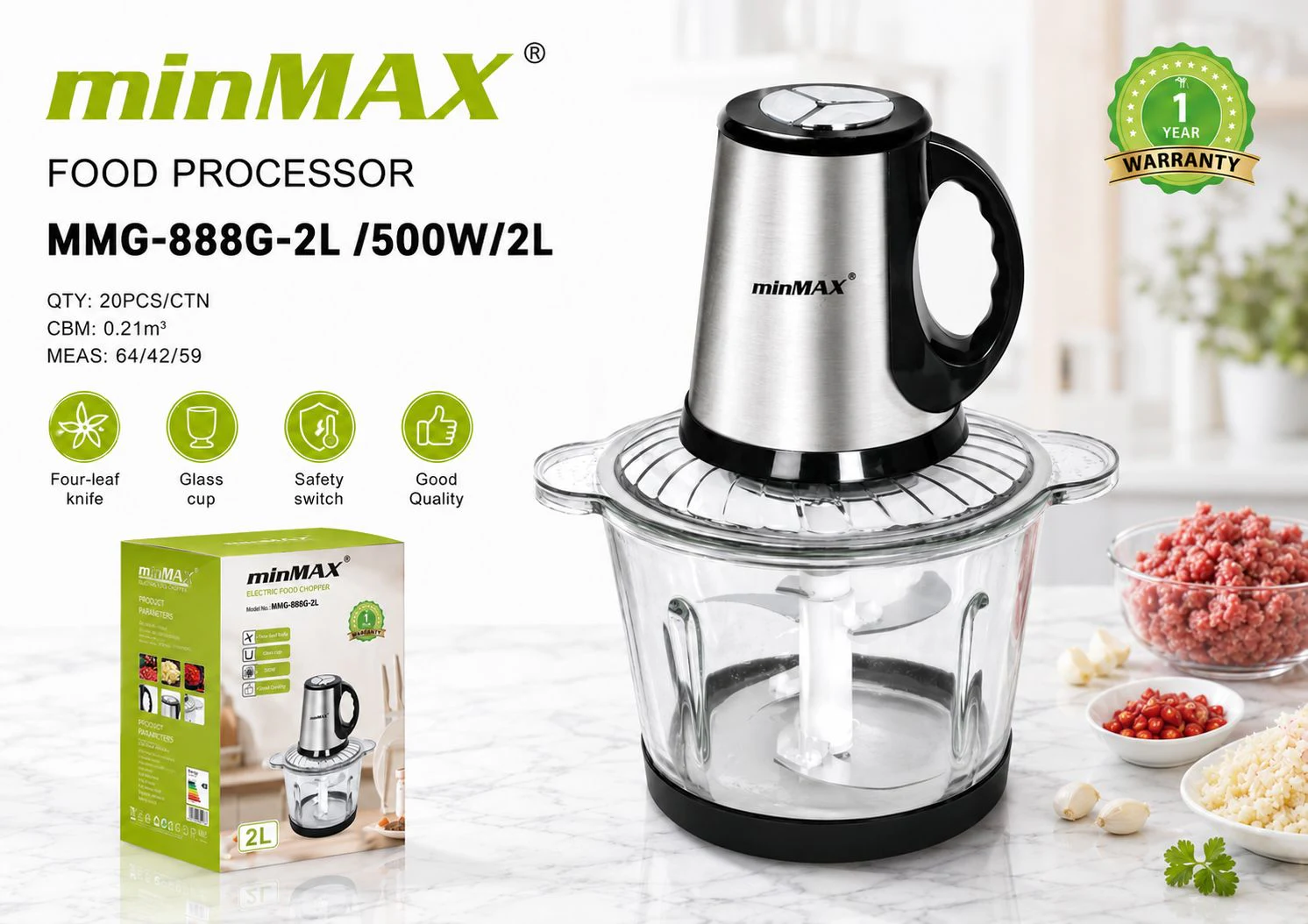 Food Chopper MMG-888G-2L product presentation