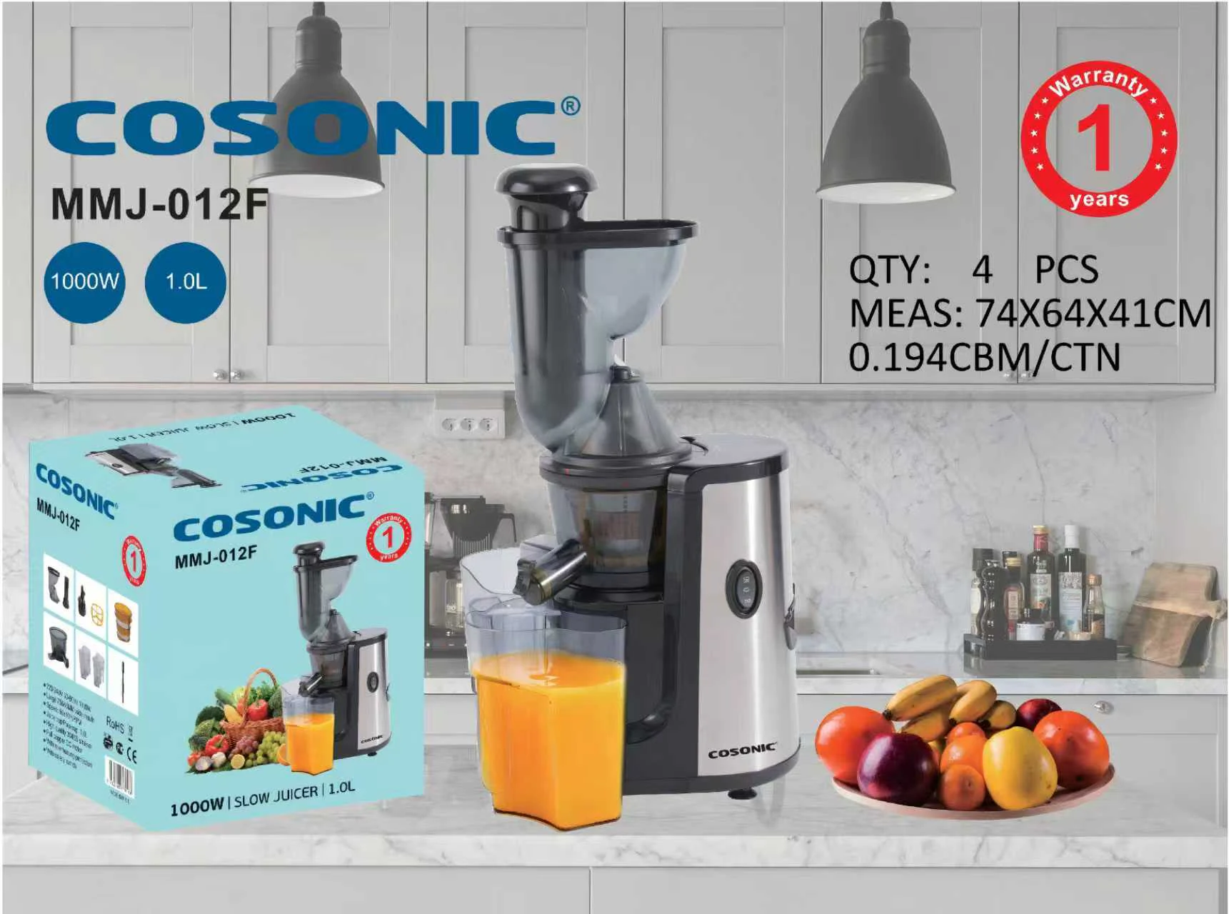 Slow Juicer MMJ-012F product presentation