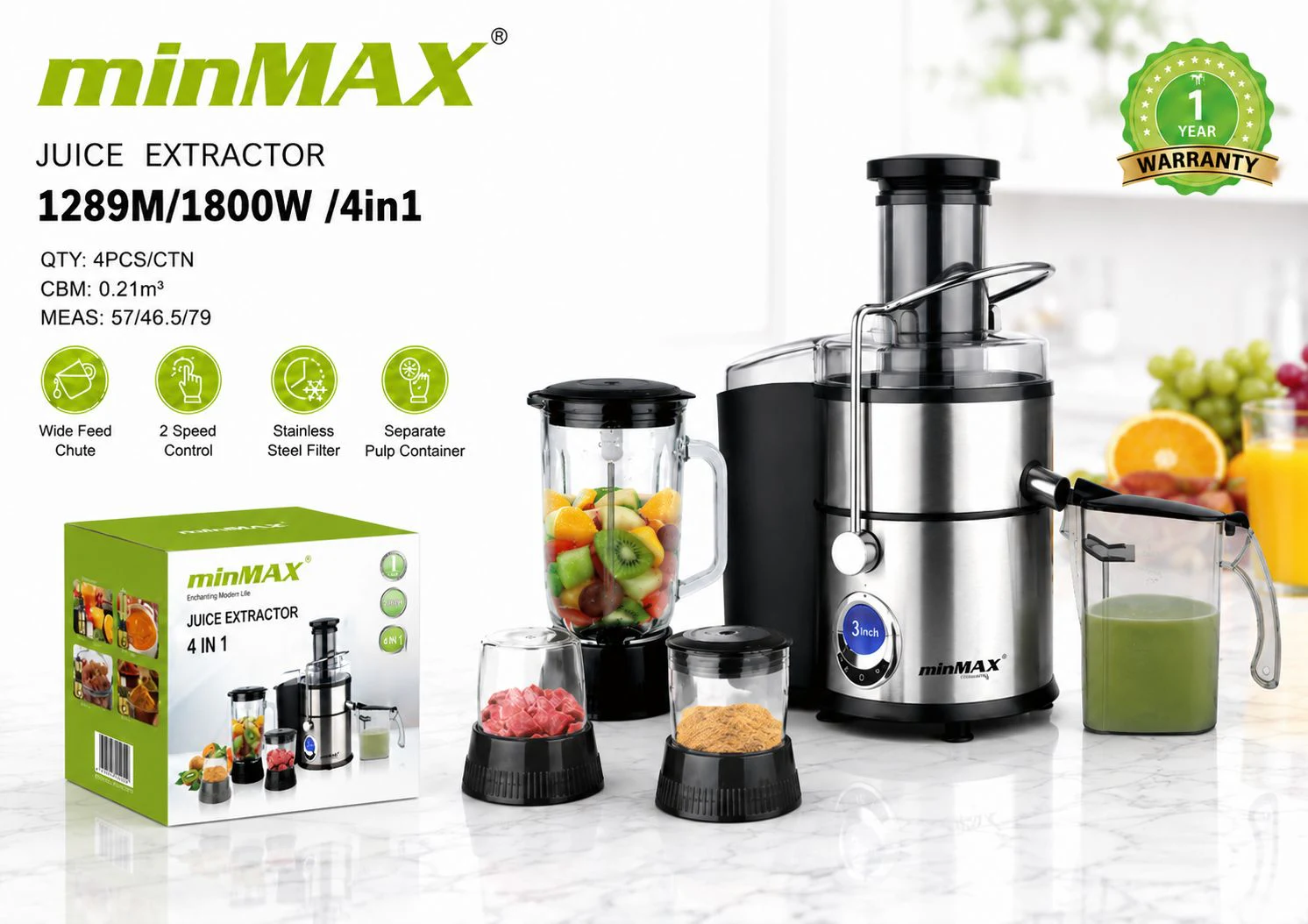 Juicer MMJ-1289M product presentation