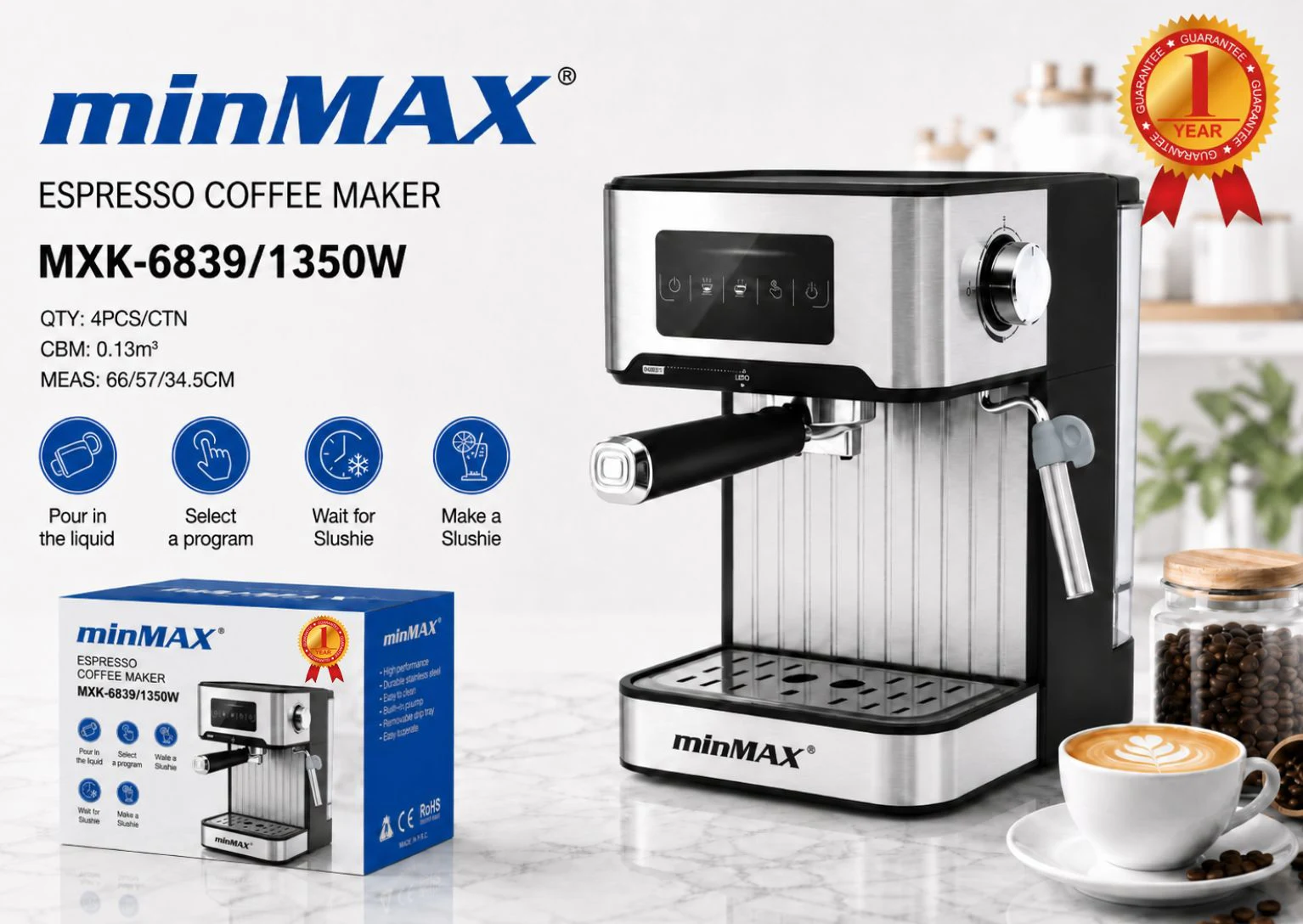 قهوه ساز اسپرسو MXK-6839 ارائه محصول