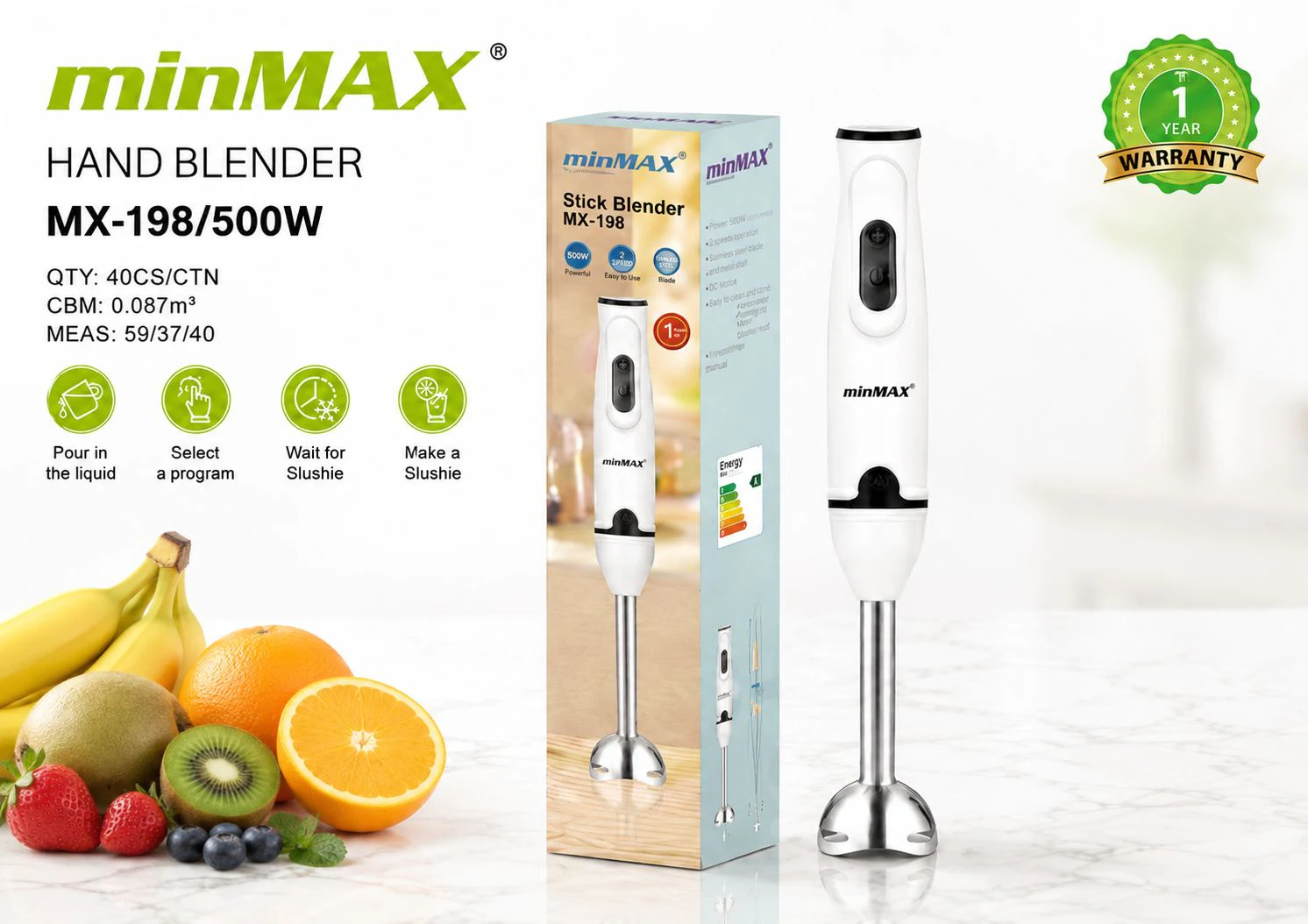 Hand Blender MX-198 product presentation