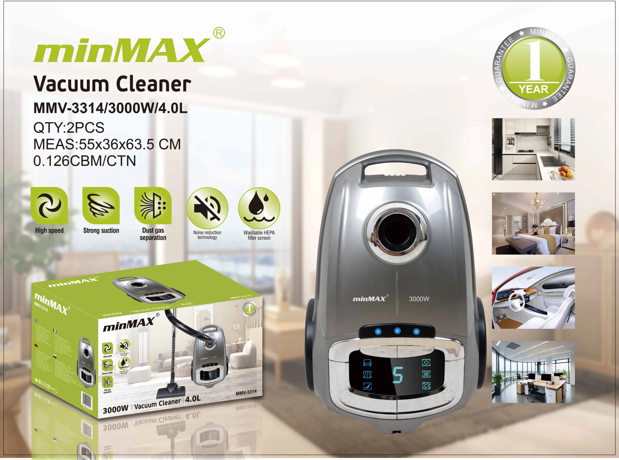 جاروبرقی قوطی MMV-3314 ارائه محصول