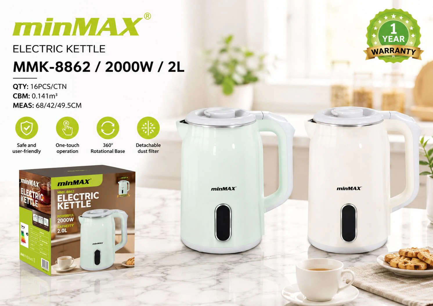 Presentazione del prodotto Bollitore elettrico MMK-8862