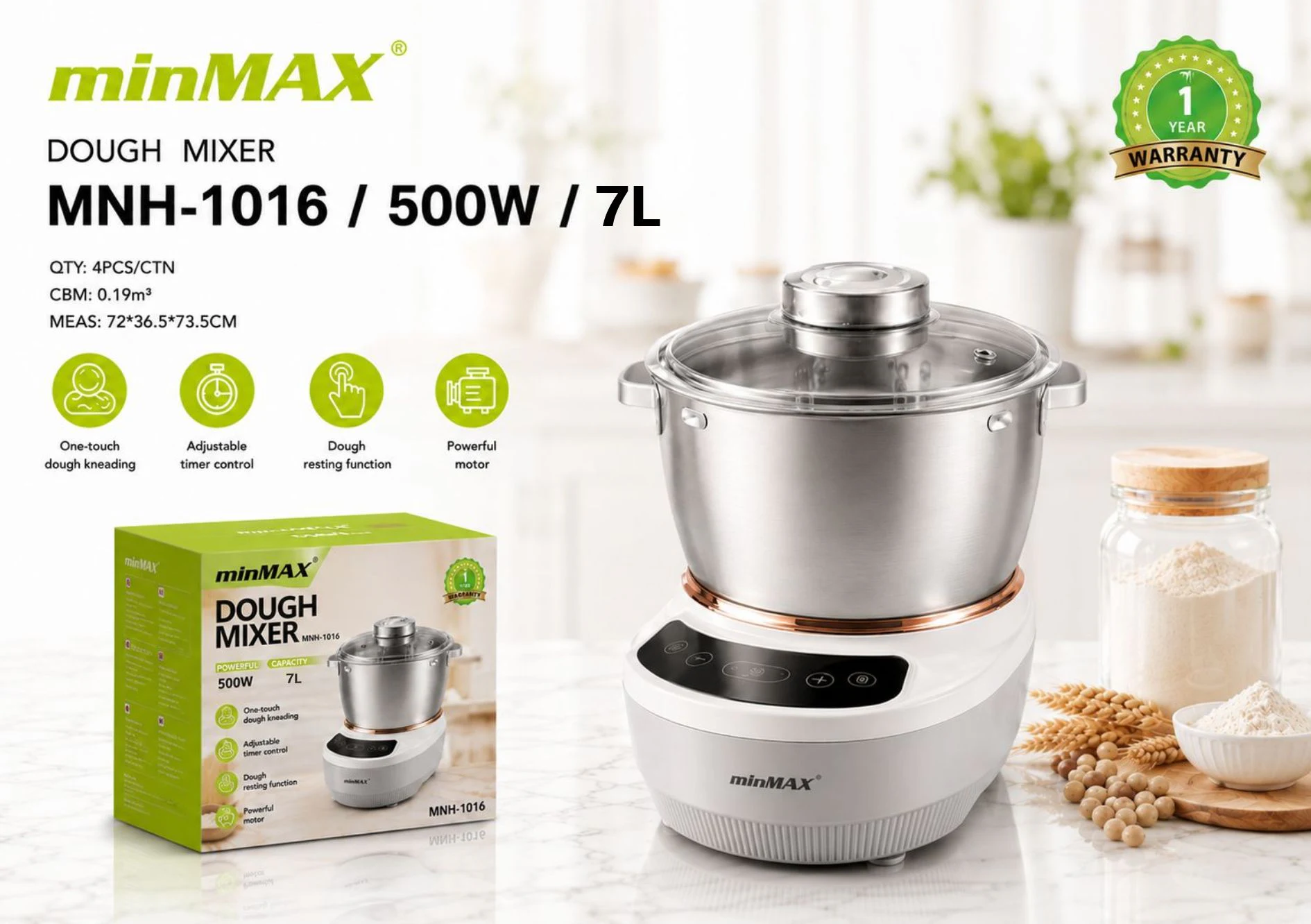 Dough Maker MNH-1016 product presentation