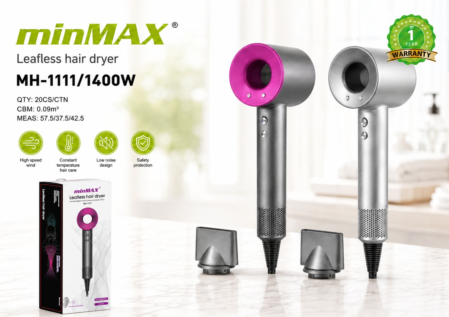 Hair Dryer MH-1111 product presentation